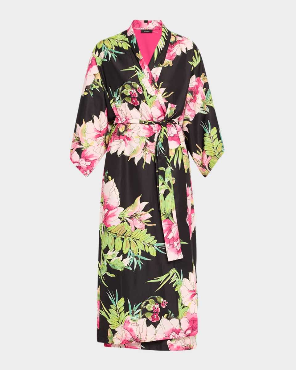 Sonomi Floral-Print Long Rob